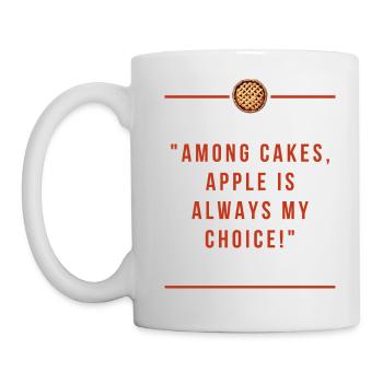Texte convivial pour la tarte aux pommes - Mug blanc - blanc - Gauche