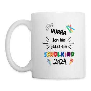 Schulkind 2024 - Einschulung - Erster Schultag - Tasse - Weiß - Links