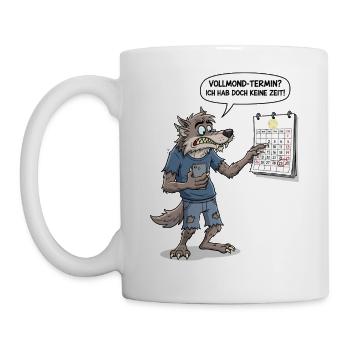 Vollmond-Termin? Ich hab doch keine Zeit ! - Tasse - Weiß - Links