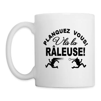 Drôle ce texte | Planquez vous voilà la râleuse - Mug blanc - blanc - Gauche