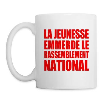 Die Jugend fickt den Rassemblement National - Tasse - Weiß - Links