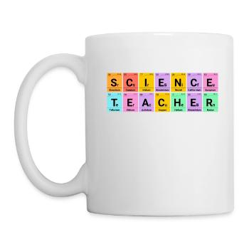 Lehrer Wissenschaft Chemische Elemente Geschenk - Tasse - Weiß - Links