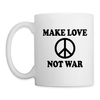 Make love not war - Tasse - Weiß - Links