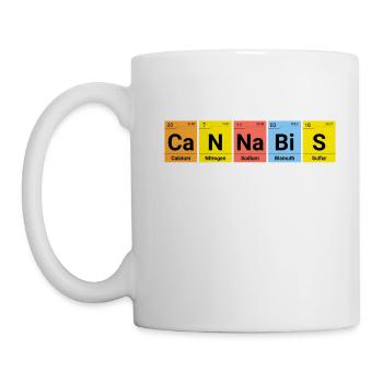 Cannabis Chemie Periodensystem - Tasse - Weiß - Links