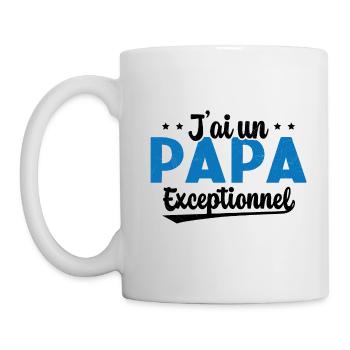 Fête des Pères - J'ai Un Papa Exceptionnel - Mug blanc - blanc - Gauche