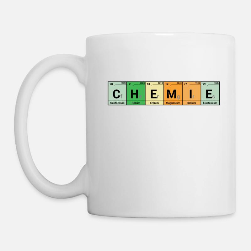Chemie Elemente bunt - Tasse - Weiß
