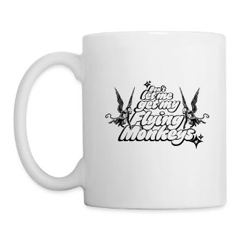 flying monkeys graffiti lettering - Tasse - Weiß - Links