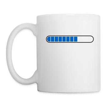 Barre de chargement PC Icon bleu - Mug blanc - blanc - Gauche