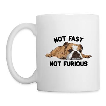 English Bulldog Not Fast Not Furious - Mug - white - Left