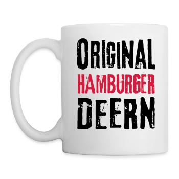 Hamburgerin Hamburg Hamburger Deern Frau Geschenk - Tasse - Weiß - Links