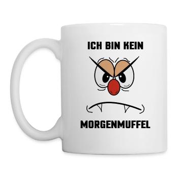 Funny saying cartoon face morning muffle gift - Mug - white - Left