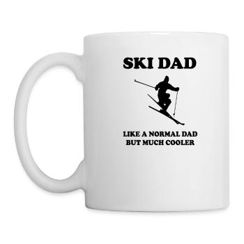 Skiing Dad Wintersport - Tasse - Weiß - Links