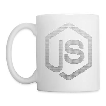 JavaScript Node.js ASCII logo (black) - Mug - white - Left