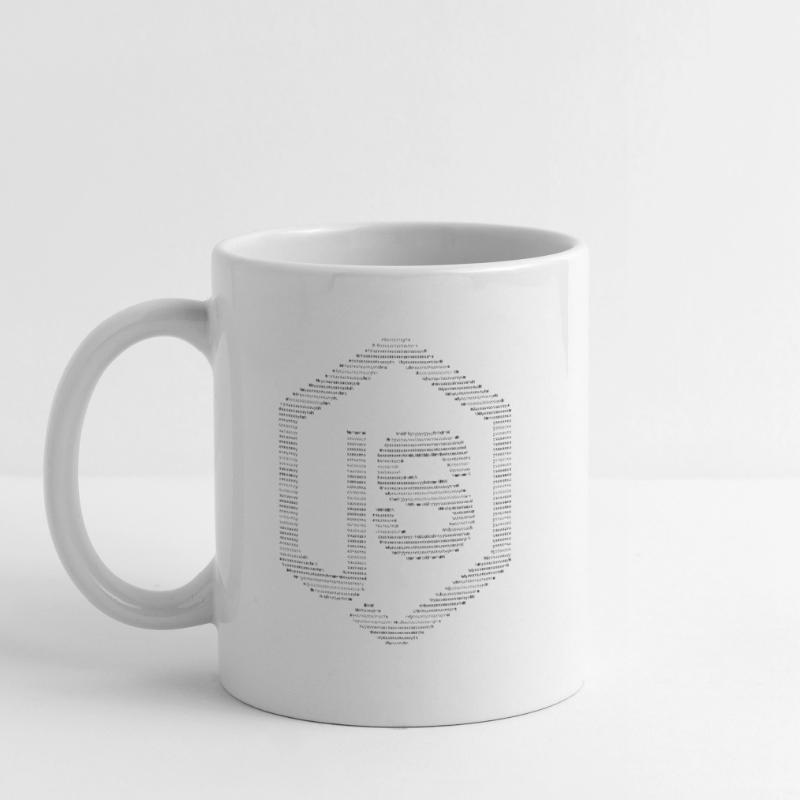 JavaScript Node.js ASCII-Logo (schwarz) Tasse