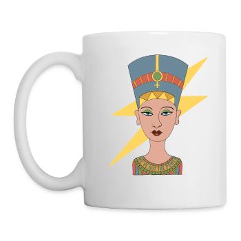 Nefertiti graphique du pouvoir féminin - Mug blanc - blanc - Gauche