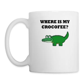 Crocodile Coffee Addiction Word Game - Mug - white - Left