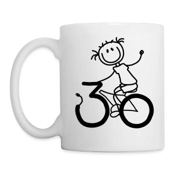 Mühelos radelnd durch den 30er! - Tasse - Weiß - Links