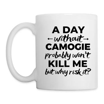 Un jour sans camogie ne me tuera probablement pas. - Mug blanc - blanc - Gauche