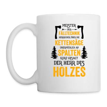 Meister der Falltechnik Herrscher über die Kettens - Tasse - Weiß - Links