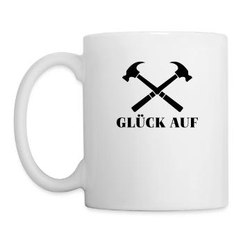 Glück auf! Bergmann Malocher - Glück Auf - Bergman - Tasse - Weiß - Links
