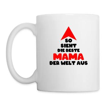 So sieht die Beste Mama der Welt aus - Beste Mama - Tasse - Weiß - Links