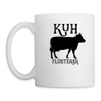 Kuhflüsterer, Kuh und Kühe Landwirt - Kuhflüsterer - Tasse - Weiß - Links
