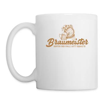 Braumeister Hopfen und Malz Bierbrauer - Tasse - Weiß - Links