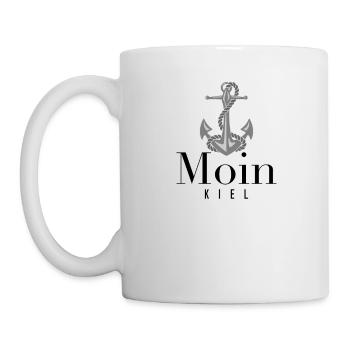 Moin Kiel Kapitän See Anker - Tasse - Weiß - Links