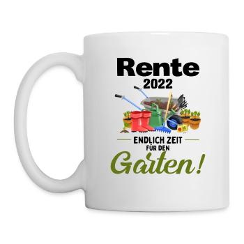 Rente 2022 Endlich Zeit für den Garten Rentner 202 - Tasse - Weiß - Links