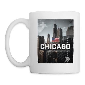 Chicago - Tasse - Weiß - Links