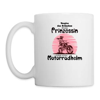 Motorrad superbike prinzessin - Tasse - Weiß - Links