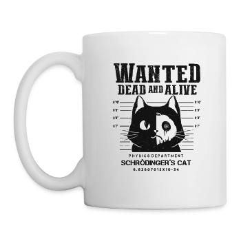 SCHRÖDINGERS KATZE WANTED DEAD AND ALIVE PHYSIKER - Tasse - Weiß - Links