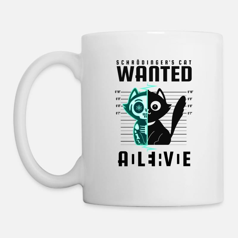 SCHRÖDINGERS KATZE DEAD ALIVE PHYSIKER GESCHENK - Tasse - Weiß
