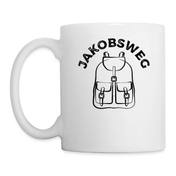 Jakobsweg - Wandern - Pilgern - Wanderer, Pilgerer - Tasse - Weiß - Links