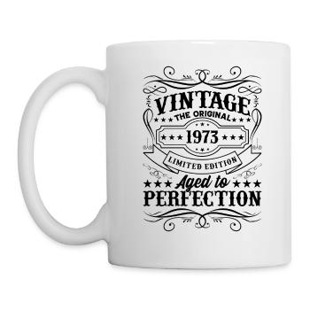 1973 Vintage Aged to Perfection 1973 Anniversary - Mug - white - Left