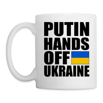 Putin hands off ukraine - Tasse - Weiß - Links
