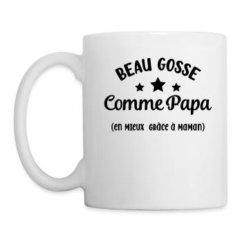 Beau gosse comme papa - Mug blanc - blanc - Gauche