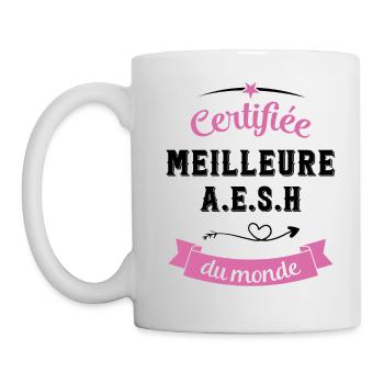 Certifiée meilleure aesh du monde - Mug blanc - blanc - Gauche