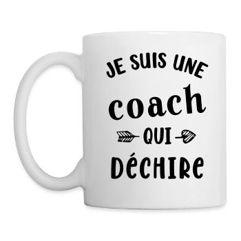Je suis une coach qui déchire - Mug blanc - blanc - Gauche