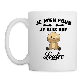 Je M'en Fous Je Suis Une Loutre Humour Cadeau - Mug blanc - blanc - Gauche