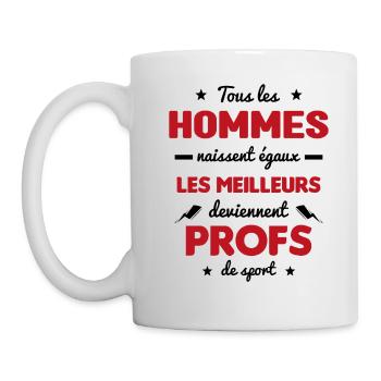 Les meilleurs hommes deviennent profs de sport - Mug blanc - blanc - Gauche