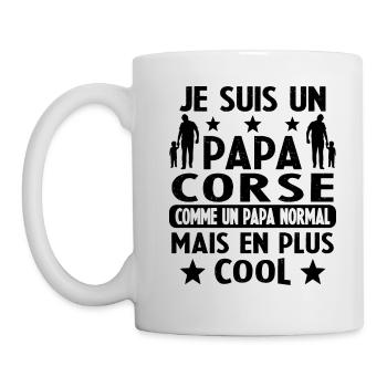 Papa Corse Plus Cool Cadeau - Mug blanc - blanc - Gauche