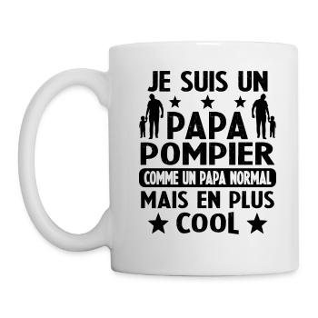 Je Suis Un Papa Pompier Humour Cadeau Papa Pompier - Mug blanc - blanc - Gauche