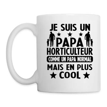Je suis un Papa Horticultrice Plus Cool - Mug blanc - blanc - Gauche