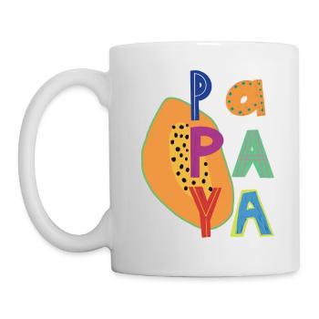 Papaya - Tasse - Weiß - Links