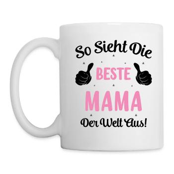so sieht die beste Mama der Welt aus - Tasse - Weiß - Links