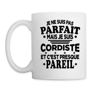 Pas Parfait Mais Je Suis Cordiste Et C'est Pareil - Mug blanc - blanc - Gauche