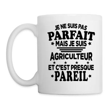Je ne suis pas parfait mais je suis Agriculteur - Mug blanc - blanc - Gauche