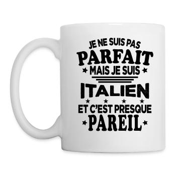 Je ne suis pas parfait mais je suis Italien - Mug blanc - blanc - Gauche