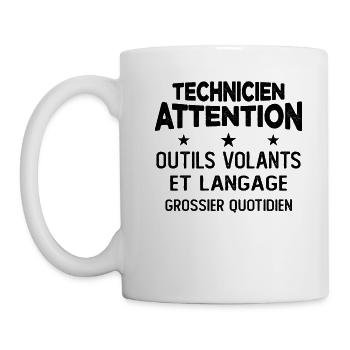 Cadeau Drôle Humour Profession Pour Un Technicien - Mug blanc - blanc - Gauche